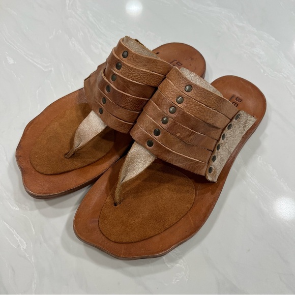 Bed Stu Shoes - Bed|Stu Nemesis Brown Leather Women's Sandals Size 8.5